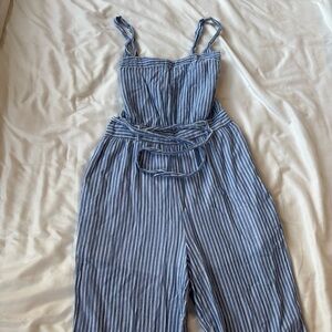 Dizzy Blue and White Striped Jumpsuit